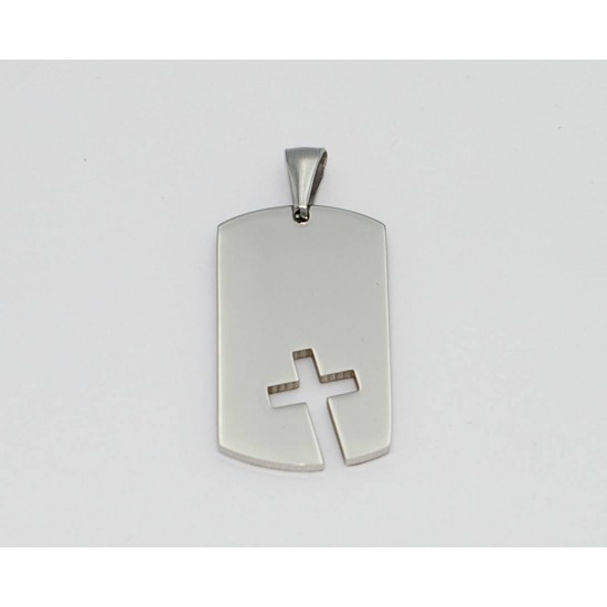 Dog tag with cross